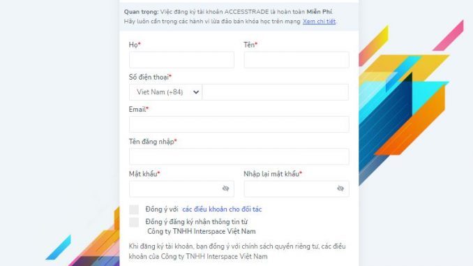 [AT] Cách đăng ký tài khoản ACCESSTRADE mới nhất - VIWIN.PW