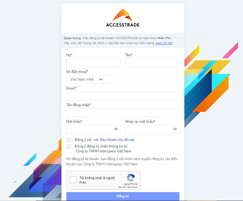 [AT] Cách đăng ký tài khoản ACCESSTRADE mới nhất - VIWIN.PW