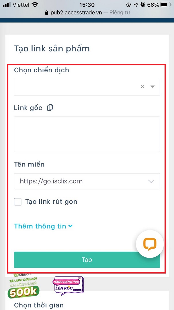 [AT] 2 cách tạo link tiếp thị liên kết Accesstrade kiếm tiền - VIWIN.PW