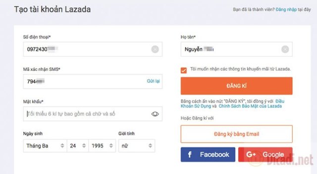 [Hướng dẫn] Cách tạo tài khoản Lazada cực kỳ chi tiết - viwin.pw - VIWIN.PW