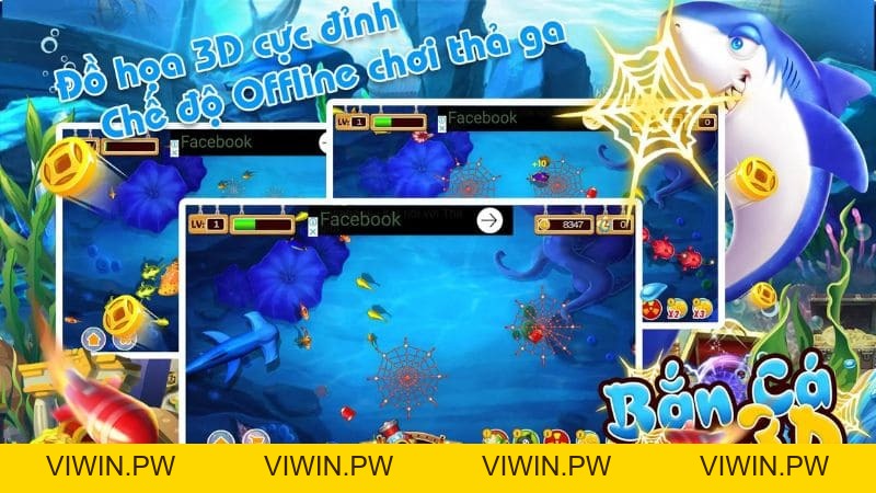 Bắn cá 3D đổi thưởng - Chinh phục đại dương 3D chân thực - VIWIN.PW