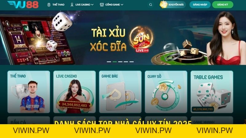 Danh sách TOP nhà cái uy tín chọn lọc cho người chơi 2026 - VIWIN.PW